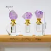 Botella de Perfume de Cristal Natural Botella Dispensadora de Vidrio Estilo de Lujo Accesible y Elegante Botella Dispensadora de Piedra Cruda de Cristal Botella Sellada