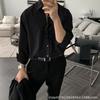 Camisa para Hombre Estilo Yuppie Británico Manga Larga Gris de Alta Calidad Estilo Maduro Ligero Camisa Interior para Traje Talla Grande