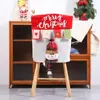 Suministros transfronterizos para decoración navideña nueva Restaurante navideño color caricatura tridimensional anciano muñeco de nieve alce funda para silla