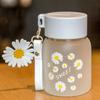 Taza de té portátil de vidrio al por mayor, linda, taza pequeña rechoncha, niñas, botella de agua resistente a altas temperaturas, mini pequeña de alto valor de color