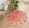 Alfombra Floral de Forma Irregular Transfronteriza para Sala de Estar y Dormitorio, Felpudo Resistente al Frío y a las Manchas, Alfombrilla para Mesa de Café en Casa, Alfombrilla para Mesita de Noche de Sofá