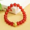 Pulseira de Ágata Vermelha Natural Aiyu Pulseira do Signo do Zodíaco Dragão Joias de Ano de Nascimento Atacado Dropshipping S3111204