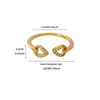 El más vendido en Europa y América: Corazón, Mariposa, Sol, Anillo Geométrico, Anillo Abierto Chapado en Oro de 18 Quilates, Joyería para Mujer con un Toque de Alta Gama