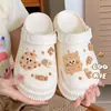 Sandálias Croc Femininas de Verão Dopamina DIY Calçados Outerwear Solado Macio Estudante Plataforma Antiderrapante Baotou Estudantes Sandálias Fofas