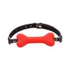 Personalizado Cão Branco Sexy Osso de Cachorro Bola de Boca Casal Flertando Brinquedo Sexual Alternativo Plug de Boca de Osso Sm Treinamento Ferramenta de Tortura