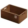 Cesta de Almacenamiento de Madera Maciza para Juego de Té de Escritorio Chino, Sala de Estar, Mesa de Café, Bocadillos de Té, Llaves, Artículos Varios, Tijeras, Frutas Secas