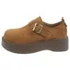Zapatos Solef, estilo slip-on, perfectos para mujeres petite, con suela de plataforma, diseño casual, versátiles para otoño e invierno, zapatos de vestir sencillos estilo coreano 2026, nueva colección