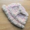 Chapéu de pelúcia tricotado de pelo de coelho feminino outono e inverno cabeça de tigre peluda chapéu de pescador Xingshi rosto fofo procurando pequeno chapéu de lã