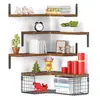 Estante de Almacenamiento de Pared Transfronterizo, Organizador de Esquina Multicapa, Estante de Almacenamiento para Artículos de Tocador de Baño con Malla