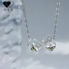 Knn-605 Collar Cruzado con Forma de Corazón y Figura de Ocho de Abeja para Mujer, Cadena de Clavícula Mobius de Alta Gama de Nicho