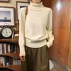 Suéter de malha macia com gola alta para mulheres, emagrecedor, novo estilo simples outono-inverno, blusa interna com gola alta sobreposta