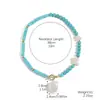 Collar Étnico Bohemio Más Vendido Transfronterizo Turquesa Mariposa Gota de Agua Perla Colgante de Corazón Cadena para Clavícula