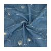 Encaje de Rosa Lentejuela Denim Patrón de Onda Lentejuela Tela Bordada Falda de Tirantes Bordada Ropa de Mezclilla para Mujer Nueva Tela