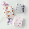 Urso Branco Leitoso Botão Duplo 3 Furos Mini Álbum de Cartões A8 Glitter 3 polegadas Grade Única Armazenamento Álbum de Fotos Bolsa com Zíper Planejador de Folhas Soltas