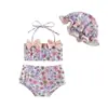 0-3M,3-6M,6-9M,9-12M,12-18M traje de baño para niños con sombrero