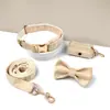Set de Cuatro Piezas Personalizado de Terciopelo para Gato y Perro, con Correa, Corbata de Moño y Bolsas para Excrementos, Superventas Transfronterizo