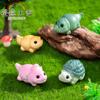 Adornos de micropaisaje para reptiles, lagarto, dinosaurio, cocodrilo, tortuga, artesanías de resina, accesorios de decoración para acuarios.