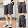 Shorts de Paracaidista Casual Deportivos Versátiles de Corte Holgado para Hombre Transpirables de Secado Rápido Color Caqui Modernos