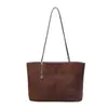 Bolsa Tote Lisa Versátil para Estudantes e Sala de Aula para Mulheres 2026 Nova Outono Retro Estilo Coreano Grande Capacidade Bolsa para Trabalho e Deslocamento
