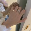 Anillo ajustable abierto con diseño de mariposa líquida, estilo frío y personalidad para mujer, anillo para el dedo índice con diseño de nicho para chica atractiva.