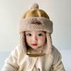 Gorro cálido de otoño e invierno para bebé, gorra Lei Feng infantil, gorra de punto con protección para las orejas, gorra de propietario gruesa con forro polar para hombre y mujer