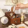 Suporte de Celular com Controle Remoto de Cabeceira Organizador de Mesa Caixa de Armazenamento para Batom e Perfume Porta-Pincéis de Maquiagem Porta-Canetas Caixa de Lápis para Mesa