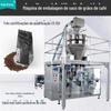 Máquina de embalagem de grãos de cacau com selagem de oito lados balança eletrônica quantitativa equipamento de embalagem de grânulos máquina de embalagem de sacos alimentadores de grãos de café