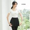 Gran Venta ~ Ropa de Práctica de Baile, Tops para Mujer, Blusas, Cortos para Adultos, Ballet Negro de Manga Larga, Forma para Examen de Arte Estudiantil