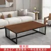 Mesa de Centro Estilo Industrial para Uso Doméstico, Mesa de Centro Moderna Minimalista para Hotel e Escritório, Mesa Pequena Retangular de Ferro para Apartamentos Pequenos