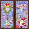 Pegatinas Navideñas Papá Noel Renos Copos de Nieve Pegatinas para Vidrio Bolas Colgantes Transfronterizas Muñeco de Nieve Feliz Navidad Pegatinas Estáticas