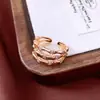 Novo Anel Aberto Três Camadas de Bambu com Zircônia Estilo Chinês, Simples e Versátil, Anel para Dedo Indicador Retrô com Design Único, Joia de Nicho para Mulheres