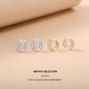 [Set] Moda Transfronteriza Elegante Lujo Accesible Zirconio Completo Elemento Exquisito Estilo Cobre Microincrustado Conjunto de Pendientes y Collar Combinación