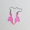 Pendientes populares de la serie de dinosaurios lindos transfronterizos AliExpress Amazon, coloridos, árbol, hoja de arce, verde, morado, gancho para la oreja, pasador para la oreja
