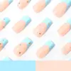 Uñas para Manicura Más Vendidas Transfronterizas Estilo Mariposa Azul Fresca Tridimensional con Diamantes Estilo Francés Chino Uñas para Usar Venta al por Mayor