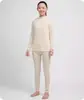Auténtico Conjunto de Ropa de Otoño Yiershuang para Mujer, Exquisito Algodón, Cuello Redondo, Algodón Puro Completo, Cuello Medio Alto, Grosor Medio, Traje de Algodón Puro, Top y Pantalones