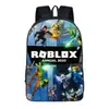 Roblox mochila escolar estudiante de primaria mochila de gran capacidad niños estudiantes de secundaria reducción de carga protección de la columna vertebral jardín de infantes mochila de dibujos animados
