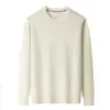 Laishibo Tricô Minimalista Italiano Gola Redonda Masculino Outono Inverno Suéter Pulôver Texturizado Top para Trabalho e Dia a Dia