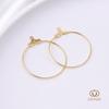 14k18k Pacote Cor Dourada Real Preservação Brinco Anel Gancho Pendurador Hanger Anel Feito à Mão DIY Joias para Orelha Material Acessórios