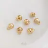 Colgante de Cascabel de Gato de Color Conservante Relleno de Oro de 14K Se Puede Incrustar en la Superficie del Anillo Colgante Hecho a Mano DIY Colgante Pulsera Collar Joyería Colgante