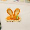 Exquisita tarjeta para el cabello de dibujos animados hecha a mano Baoma creación de crochet tarjeta para el cabello de conejo niña lindo adorno para la cabeza de lana producto terminado