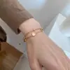Não desbota ~ pulseira chic dupla concha preto e branco dourada temperamento feminino moda simples Coreia do Sul luxo leve presente