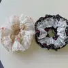 Estilo Coreano Suave Multicapa Floral Encaje Anillo para el Pelo Intestino Grueso Alta Calidad Hecho a Mano Estilo Mori Accesorios para Cola de Caballo
