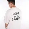 Ftf Galería Básica Dept Calle Principal Americana Estampado de Letras Manga Corta Moderno Ins Moderno Camiseta Blanca