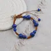 Jingdezhen Navidad Cerámica Cuerda Trenzada Pulsera Animales de Dibujos Animados Cuerda de Mano Joyería al por Mayor para Atracciones Turísticas Nicho Lujo Ligero