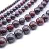 Piedra de Malla Negra Natural Cuentas Redondas Esmeriladas Cuentas Sueltas Fábrica de Joyería Transfronteriza Amazon Shopee Aliexpress Venta al por Mayor