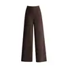 Calça pantalona estampada de cintura alta da moda para mulheres, coleção outono/inverno 2026, novo estilo espessado, calça de perna reta elegante e fluida, solta e casual
