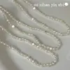 Collar de Plata de Ley S925 Ounihan con Perla Natural Irregular para Mujer, Lujo Ligero, Elegante y de Alta Gama, Gargantilla con Diseño de Extracción