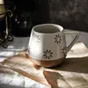 Caneca Pintada à Mão Estilo Ins Retrô Cerâmica Grossa Criativa Copo de Água para Casa Escritório Caneca de Café para Chá da Tarde de Alto Valor