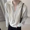 Chaleco azul marino a rayas para mujer de talla grande, top elegante de otoño para mujeres de talla grande, capa interior adelgazante, top de imitación de dos piezas