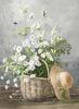 Pintura a Óleo Nórdica Vintage Vaso de Flores Peônia Sala de Estar Decoração de Quarto Sem Moldura Núcleo de Poster de Pintura Suspensa